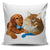 Pillow Cover - Ginger Dog and Cat